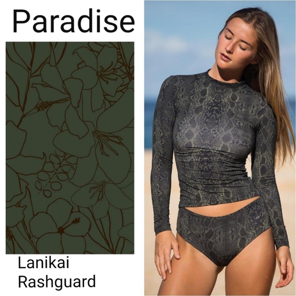 acacia swimwear Other - New acacia Paradise Lanikai rashguard top hibiscus